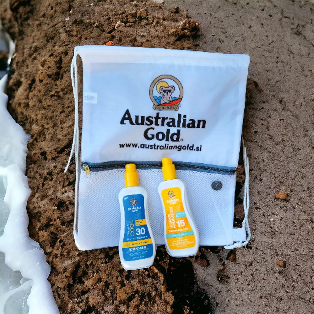 Australian Gold torba - Kreme za sončenje in zaščito pred UV žarki.