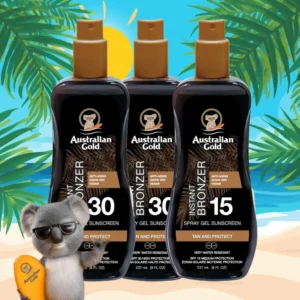 2xSPF 30 bronzer in 1xSPF 15 bronzer