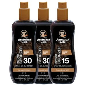 2xSPF 30 bronzer in 1xSPF 15 bronzer