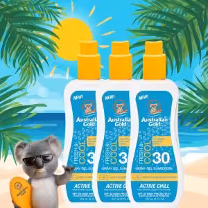 Komplet za športnike 3x Active Chill Spray Gel SPF 30