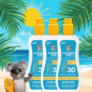 Komplet za športnike 3x Active Chill Spray Gel SPF 30